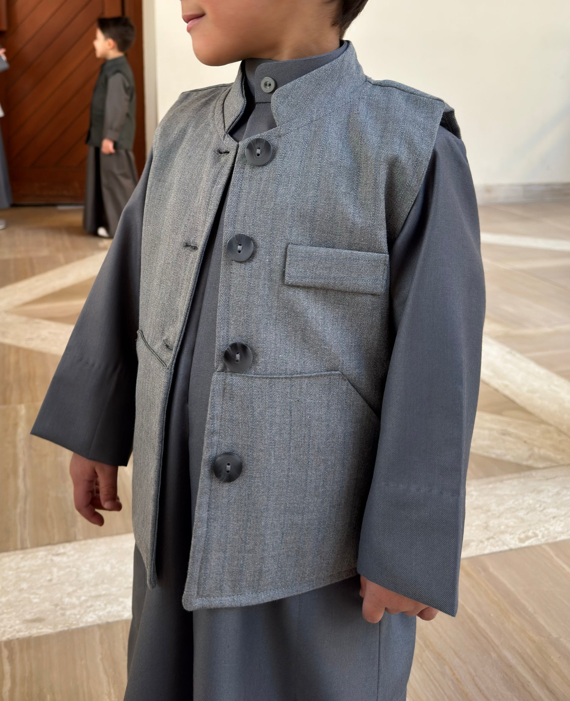 Grey set دشداشة + سديري